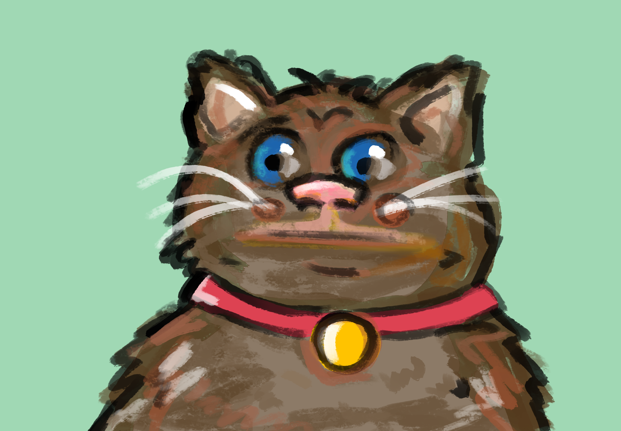 Just a funny digitally painted cat