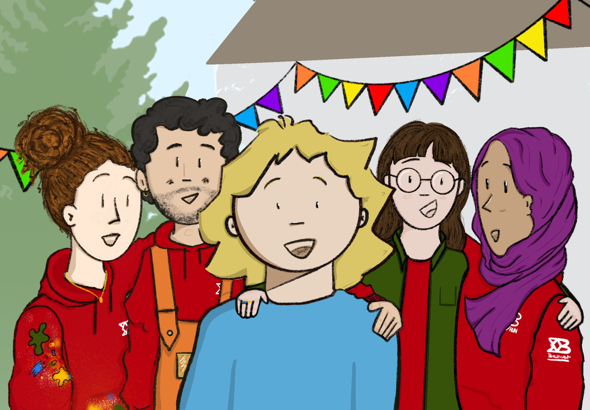 An illustration for a friends presentation
