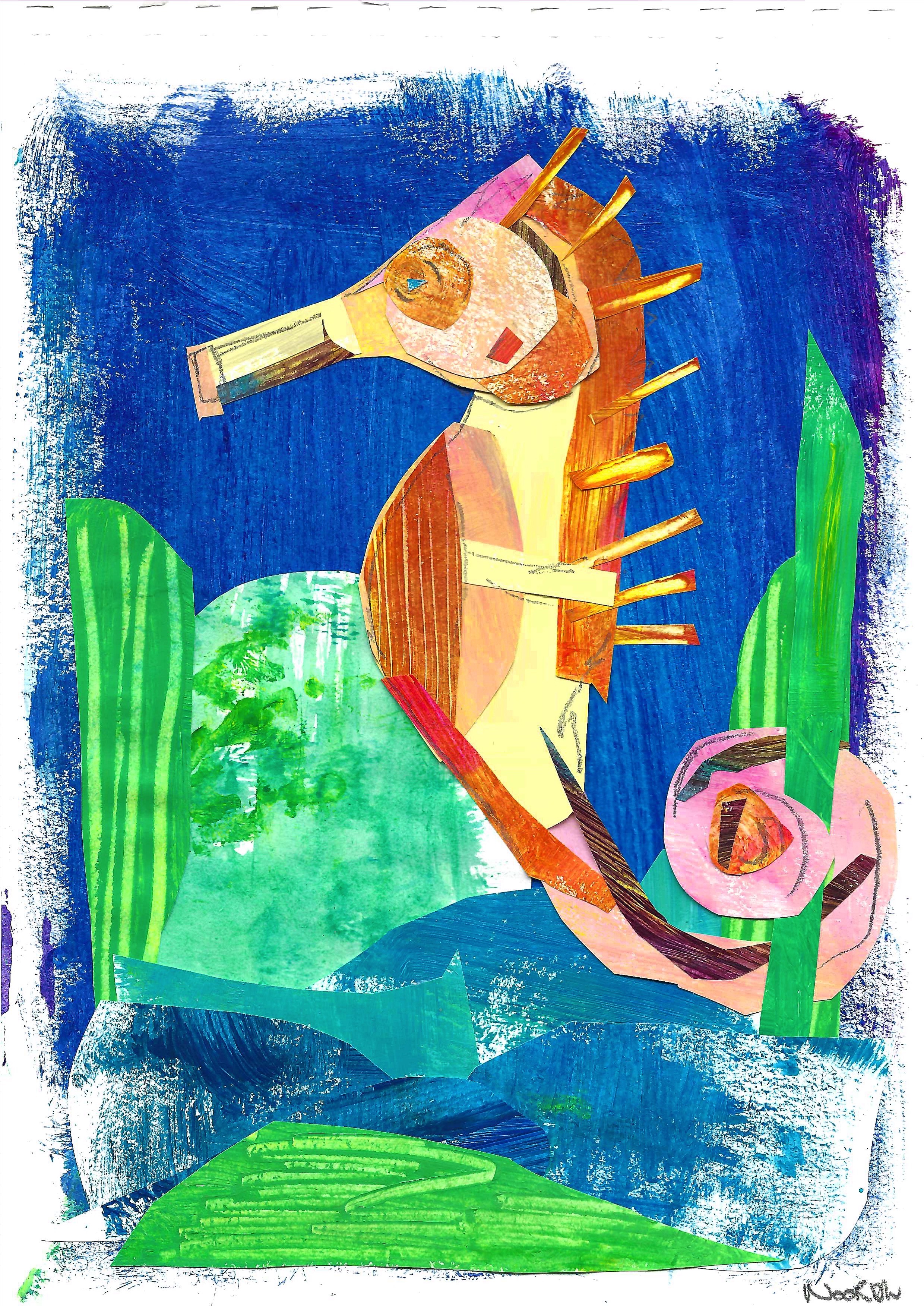 Experimenting with collage art